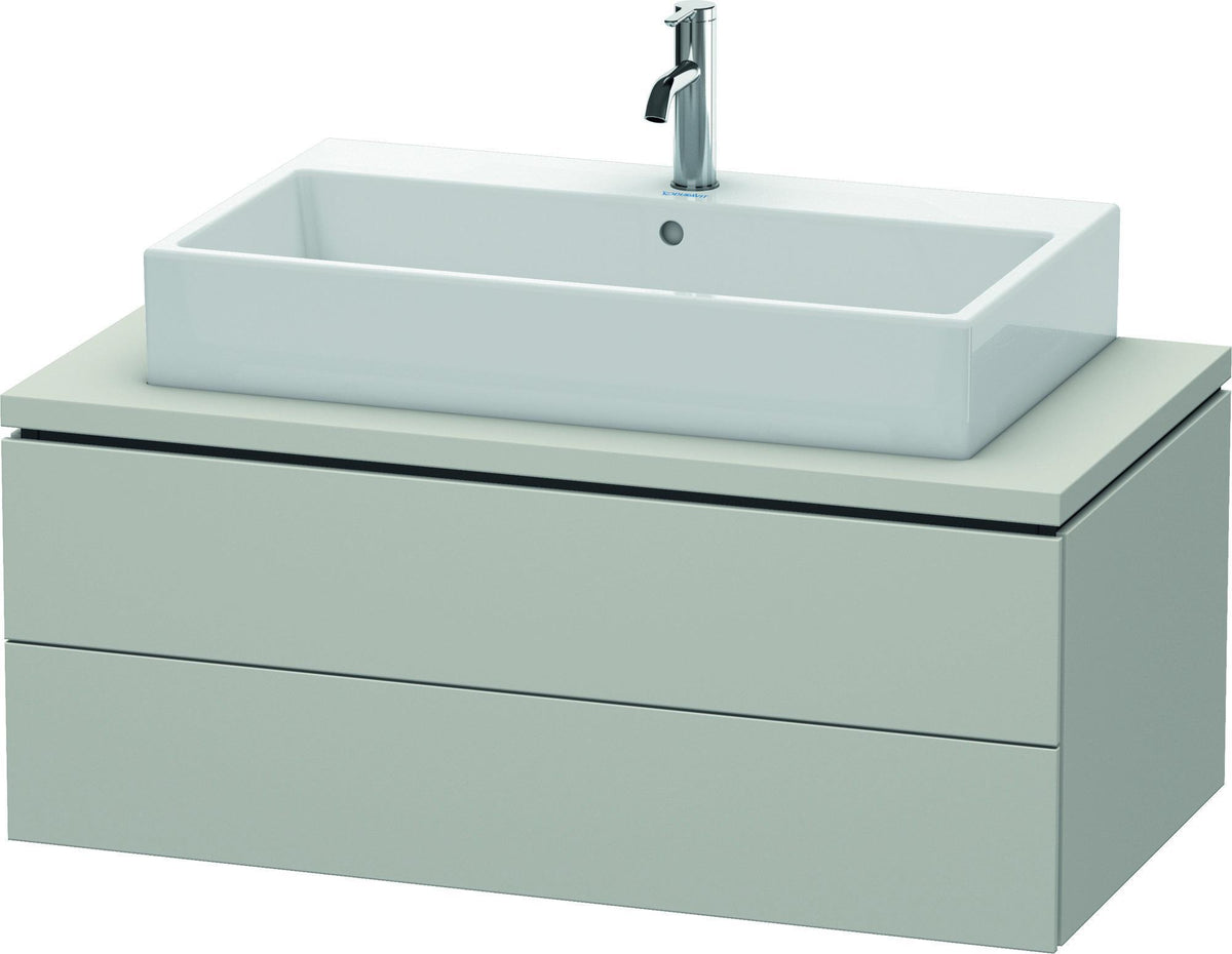 Duravit L-Cube Konsolenwaschtischunterbau 1020 mm betongrau matt mit 2 Schubkästen und Tip-On-Technik