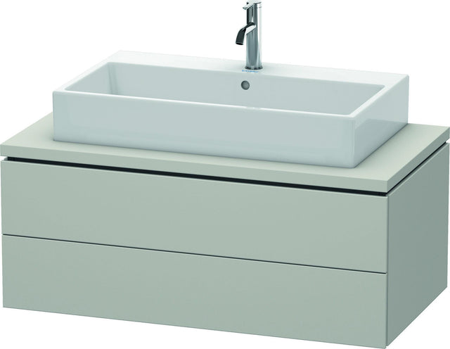 Duravit L-Cube Konsolenwaschtischunterbau 1020 mm betongrau matt mit 2 Schubkästen und Tip-On-Technik