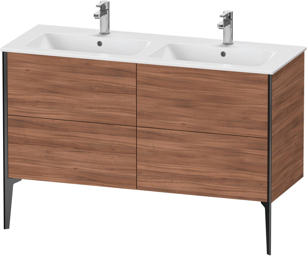 DURAVIT XViu Waschtischunterbau bodenstehend 1280 mm, 4 Auszüge, weiß matt – Tip-On