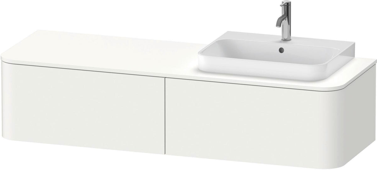 DURAVIT Happy D.2 Konsolenwaschtischunterbau 1600 mm Taupe Supermatt mit 2 Auszügen und Tip-On