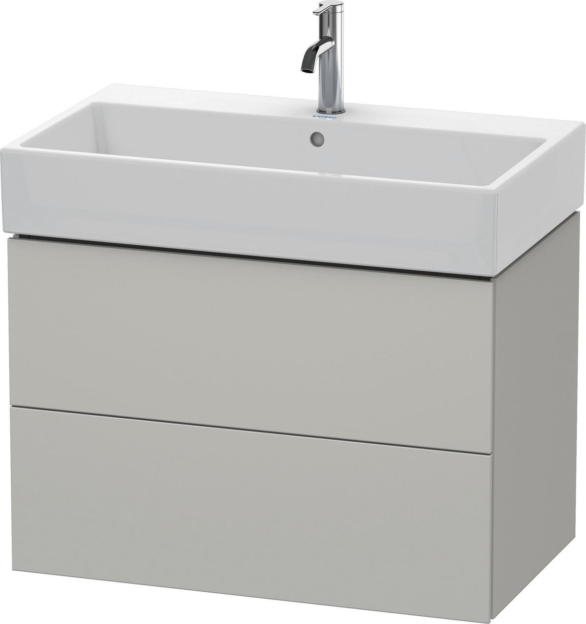 DURAVIT L-Cube Waschtischunterbau 784 mm, 2 Schubkästen, Weiß Matt, Wandhängend
