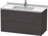 Duravit L-Cube Waschtischunterbau 1020 mm taupe matt 2 Schubkästen wandhängend