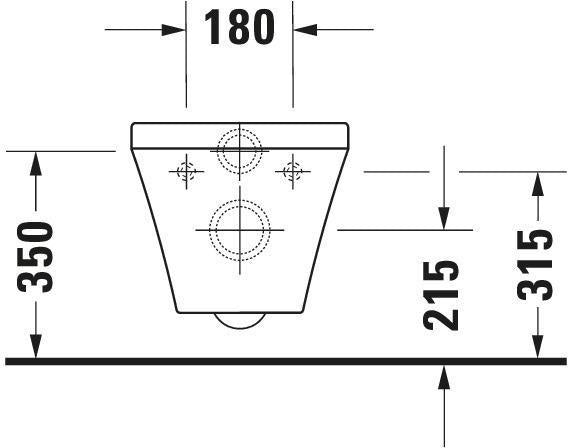 DURAVIT DuraStyle Wand-WC 540 mm Tiefspüler mit Durafix, weiß