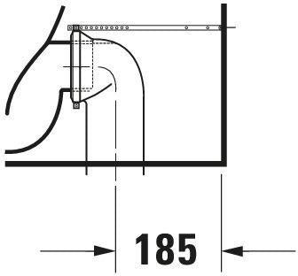 DURAVIT Stand-WC Kombi Starck 2, 725 mm, weiß – für SensoWash Dusch-WC