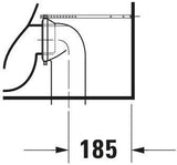 DURAVIT Stand-WC Kombi Starck 2, 725 mm, weiß – für SensoWash Dusch-WC