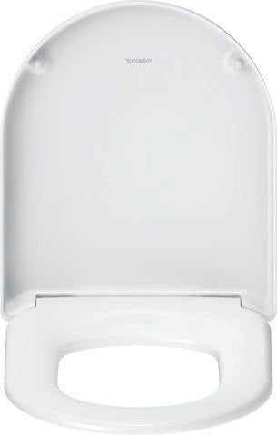 DURAVIT Univavo WC-Sitz D-Form tief 432 mm mit Absenkautomatik, abnehmbar, Edelstahl-Scharniere, Weiß