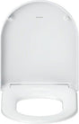 DURAVIT Univavo WC-Sitz D-Form tief 432 mm mit Absenkautomatik, abnehmbar, Edelstahl-Scharniere, Weiß