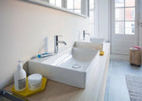 Duravit L-Cube Konsole variabel – 2 Ausschnitte, 550 mm Tiefe, Weiß Matt
