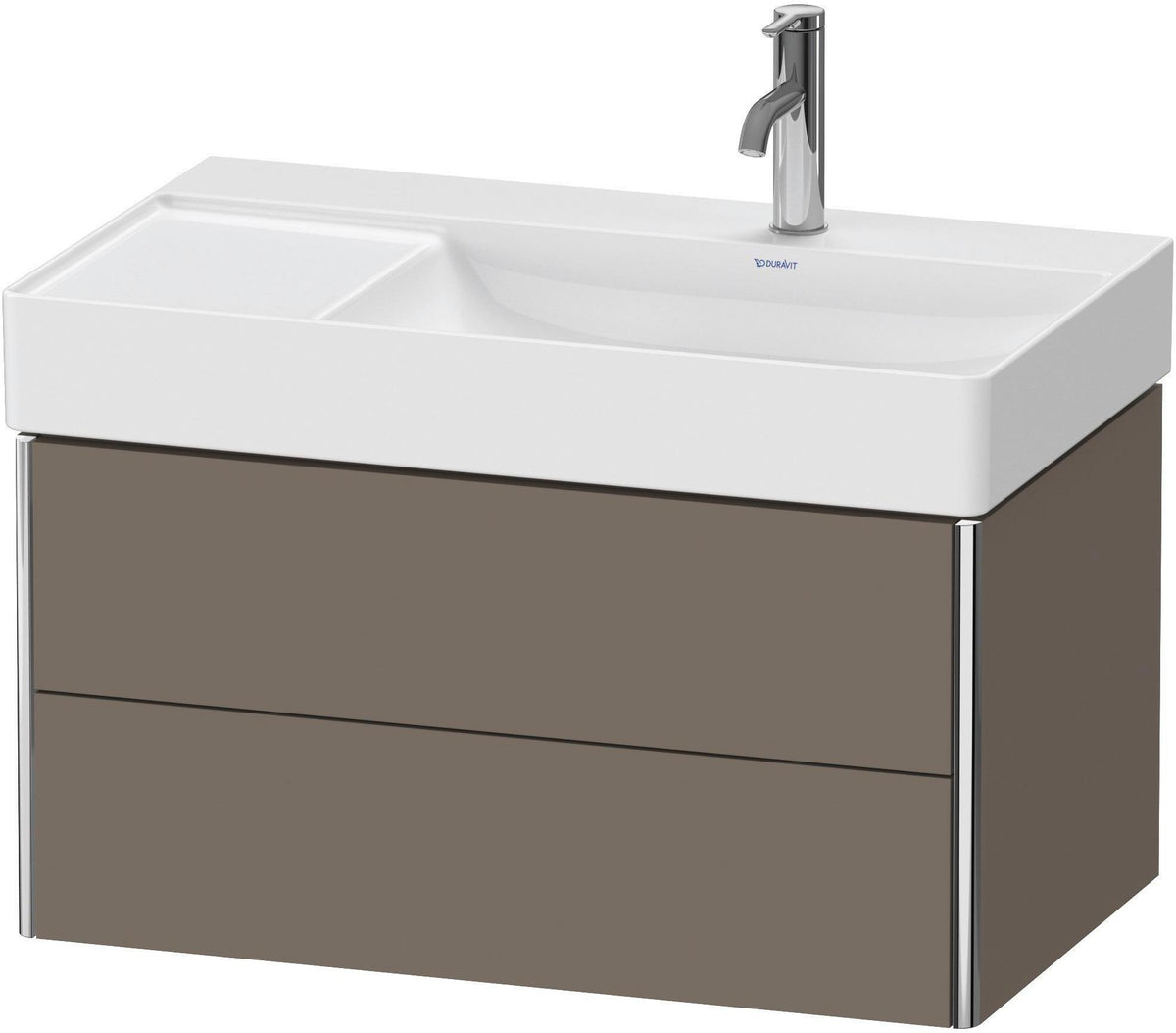 DURAVIT XSquare Waschtischunterbau wandhängend 784 mm mit 2 Schubkästen, weiß matt