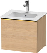 DURAVIT D-Neo Waschtischunterbau 510 mm Eiche Schwarz Matt mit Bronze Griff