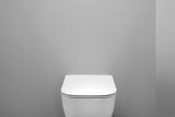 Duravit Univavo WC-Sitz eckig tief 434mm mit Absenkautomatik, abnehmbar, Edelstahl Scharniere, Weiß