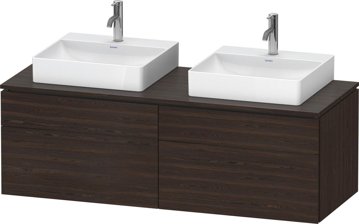 DURAVIT L-Cube Waschtischunterbau 1420 mm Taupe supermatt mit Tip-on und Soft-Close