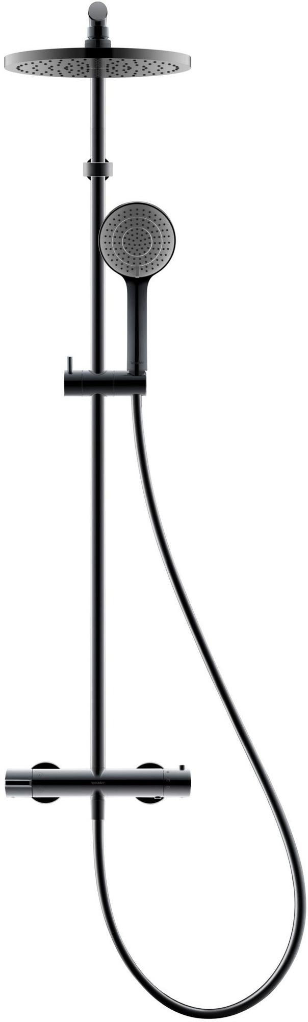 Duravit Duschsystem B.1 mit Brausethermostat, chrom Hochglanz, Kopf- und Handbrause