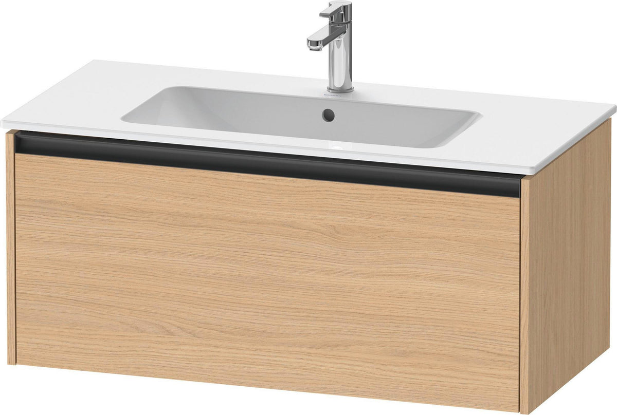 Duravit Ketho.2 Waschtischunterbau 1010 mm betongrau matt – wandhängend, 1 Auszug, Soft-Close
