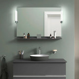 DURAVIT Sivida Spiegel Ablage 1000 mm Chrom/Nussbaum Matt – Badablage mit Befestigungsmaterial