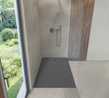 DURAVIT Sustano Duschwanne 1400x900x30 mm Mineralguss Dunkelgrau Matt – Bodenbündig & Halbeinbau