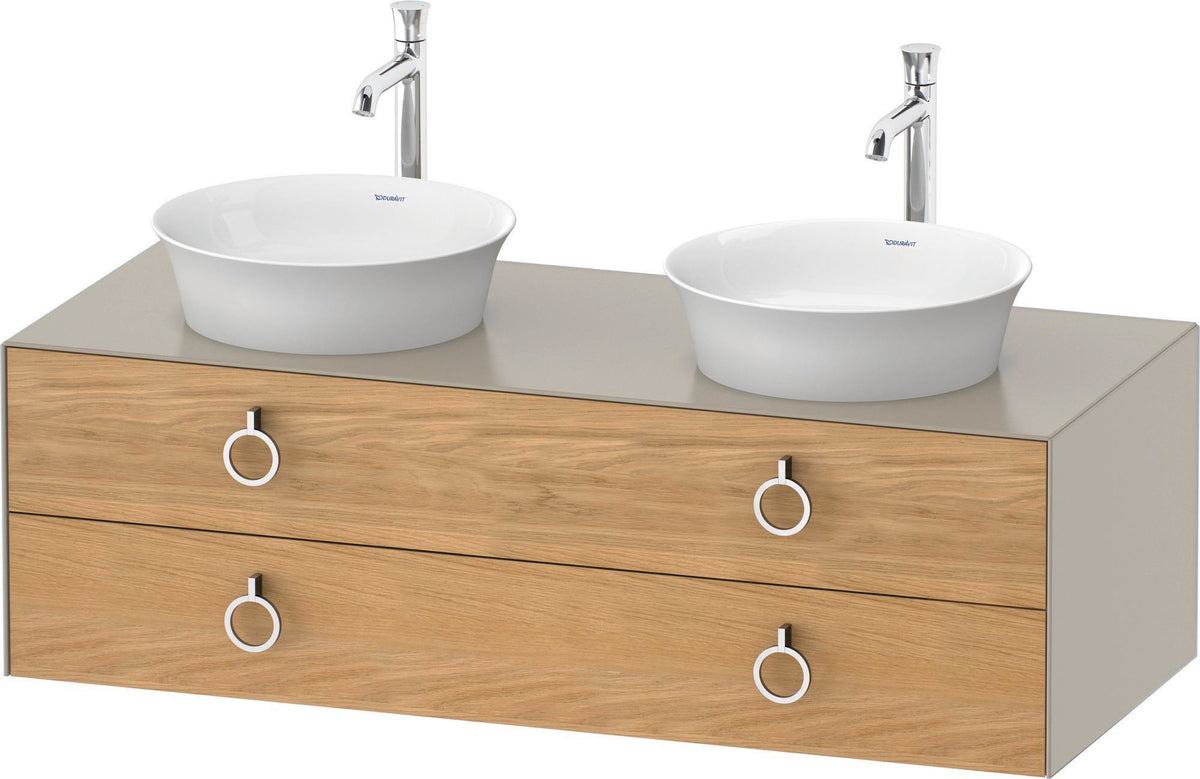 DURAVIT White Tulip Waschtischunterbau 1300 mm, 2 Schubkästen, wandhängend, Weiß Seidenmatt