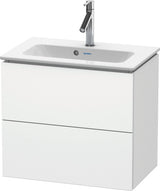 Duravit L-Cube Waschtischunterbau 620 mm Weiß Matt mit 2 Schubkästen und Tip-On Technik