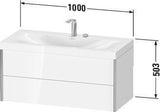 DURAVIT XViu c-bonded Waschtischunterbauset 1000 mm mit 2 Schubkästen, Push-Open und Soft-Close
