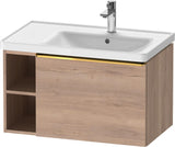 DURAVIT D-Neo Waschtischunterbau 784 mm wandhängend mit 1 Auszug und 2 offenen Fächern in Betongrau Matt
