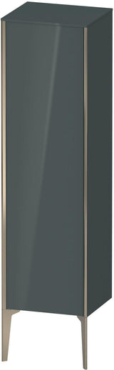 Duravit Halbhochschrank XViu 1330 mm, 1 Tür, dolomiti grey hochglanz, wandhängend, Push-Open