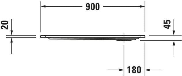 DURAVIT Starck Slimline Duschwanne 750x900 mm Weiß mit Antislip – Rechteckig, Sanitäracryl