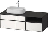 DURAVIT Zencha Konsolenwaschtischunterbau 1300 mm Eiche Anthrazit wandhängend