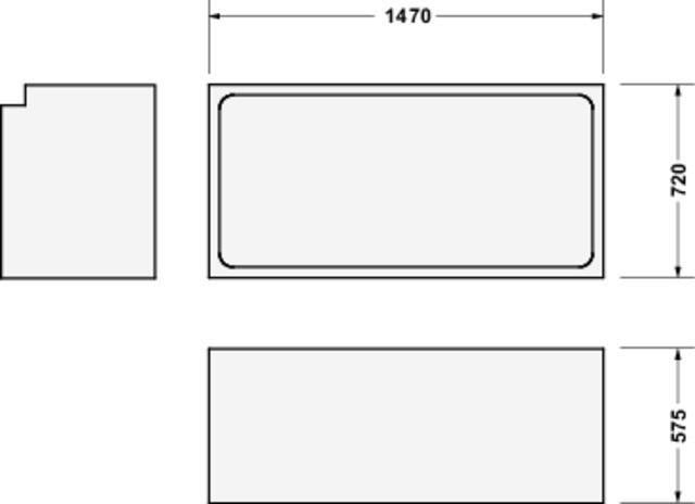 Duravit Qatego Badewannenträger 720x1470x570 mm – Studio F. A. Porsche Collection