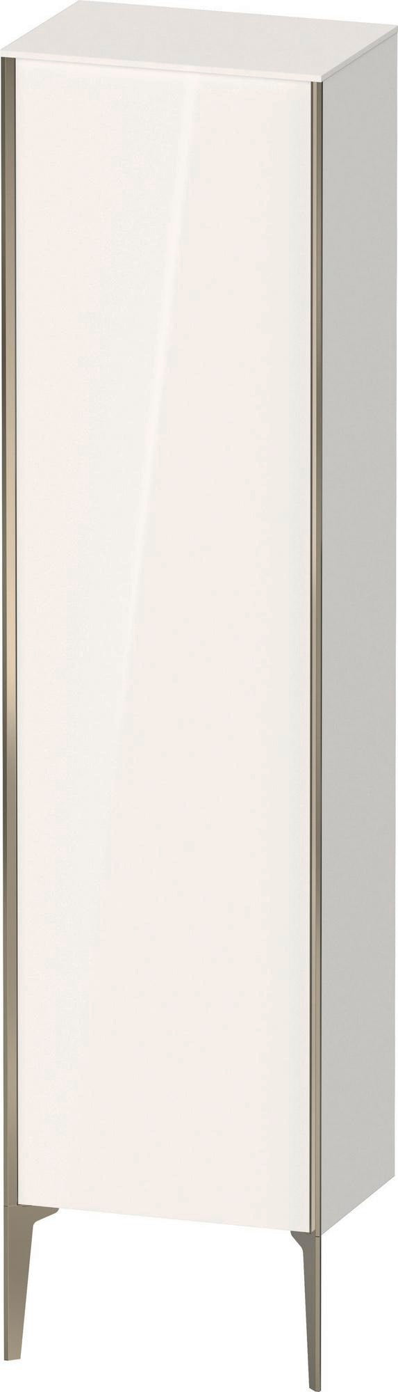 DURAVIT XViu Hochschrank 500x360x1770mm, 1 Tür, Tip-on, weiß matt, Korpus Schwarz