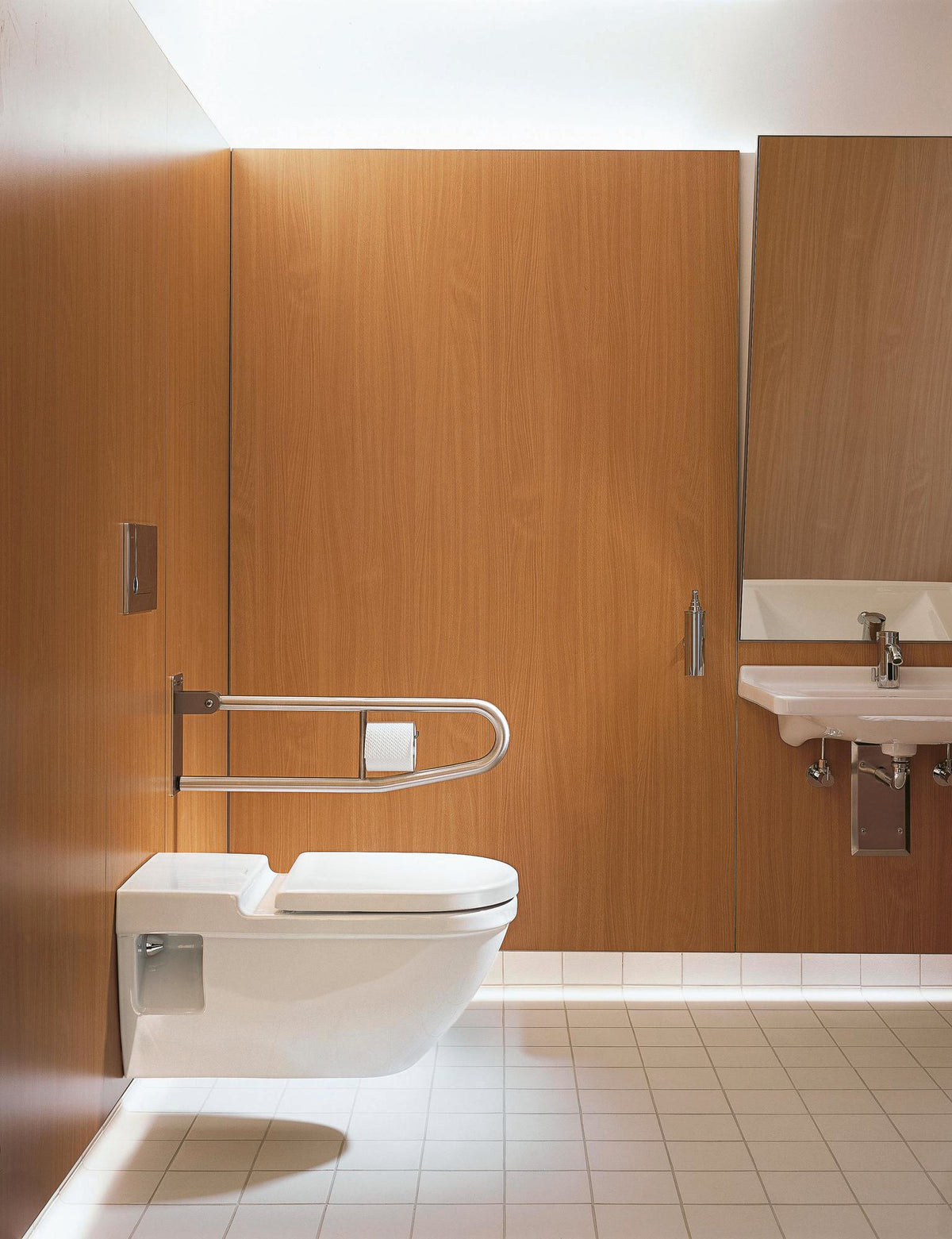 DURAVIT Waschtisch Starck 3 Vital 700 mm mit Überlauf und Hahnlochbank, weiß