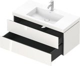 Duravit L-Cube Waschtischset 1000x480 mm mit Vero Air Möbelwaschtisch und 2 Schubkästen in Steingrau matt