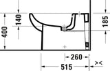 Duravit No.1 Stand-Bidet 650 mm weiß, mit Überlauf und Hahnlochbank