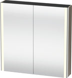 Mitteldichte Faserplatte (MDF) / grau / XSquare m.Beleuchtung 800x800x155mm, Flannel Grey hgl.