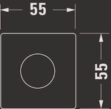 Duravit Brausehalter 55x102 mm Rosette Eckig Chrom – Wandhalterung mit verdeckter Befestigung