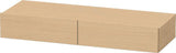 Duravit DuraStyle Schubkastenablage 1200 mm, 2 Schubkästen, Eiche Schwarz/Weiß Matt – Wandhängend