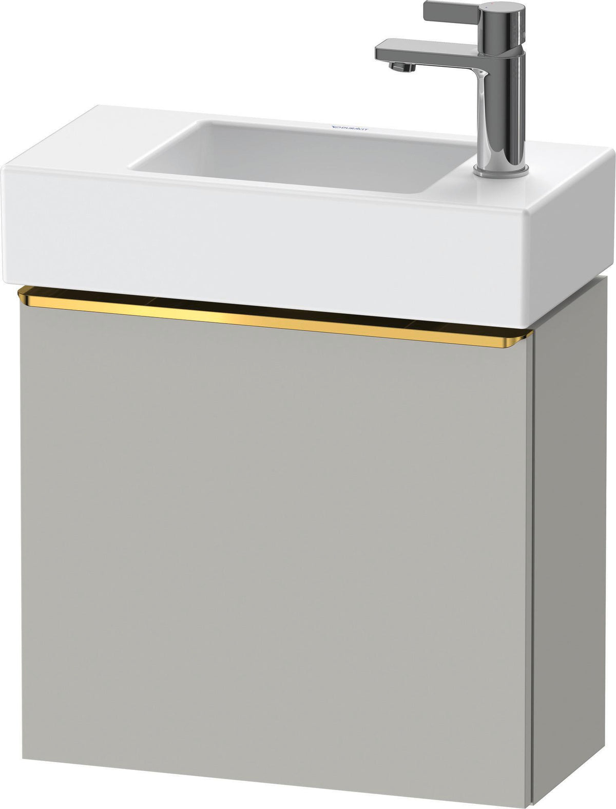 DURAVIT D-Neo Waschtischunterbau 484 mm Eiche Schwarz Matt, 1 Tür, Bronze Griff