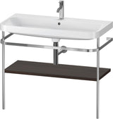 Duravit Happy D.2 c-shaped Waschtischset mit Metallkonsole, 975 mm, Taupe
