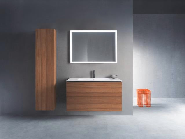 Duravit L-Cube Waschtischunterbau 1020 mm taupe matt – wandhängend, 2 Schubkästen, Tip-On