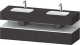 DURAVIT Qatego Studio F. A. Porsche Waschtischset 1600 mm mit Konsolenwaschtischunterbau, 2 Auszüge