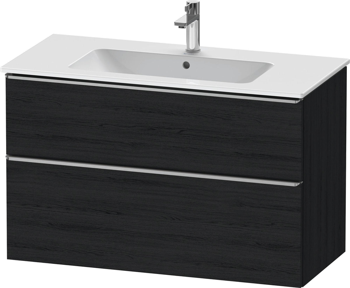 DURAVIT D-Neo Waschtischunterbau 1010 mm Eiche Schwarz mit Bronze Griff