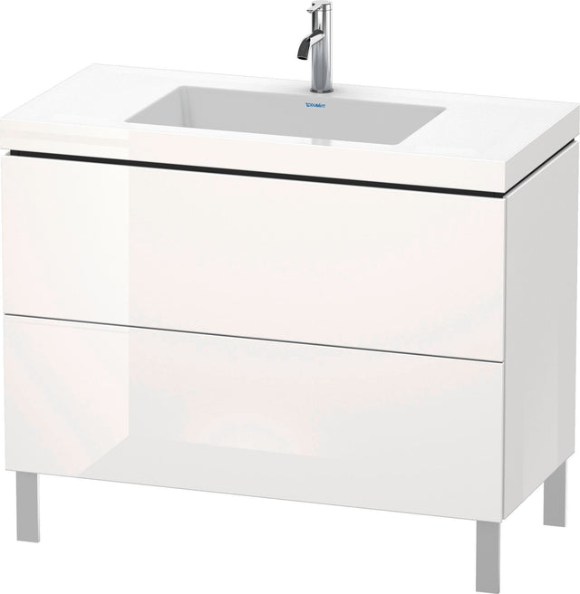 Duravit L-Cube c-bonded Waschtischset 1000 mm Nussbaum Natur mit Vero Air Waschtisch und 2 Auszügen