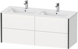 Duravit XViu Waschtischunterbau wandhängend 1280 mm, 4 Schubkästen, champagner matt/weiß matt