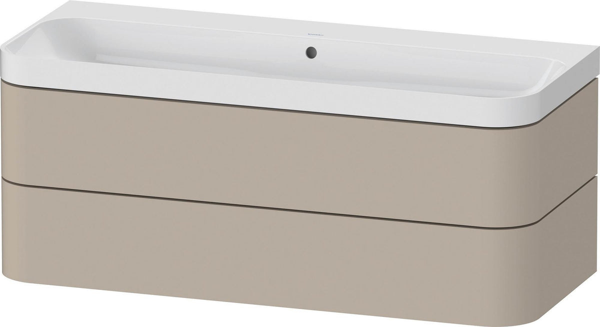 Duravit Happy D.2 Waschtischset 1175 mm wandhängend mit Tip-on Technik und Soft-Close