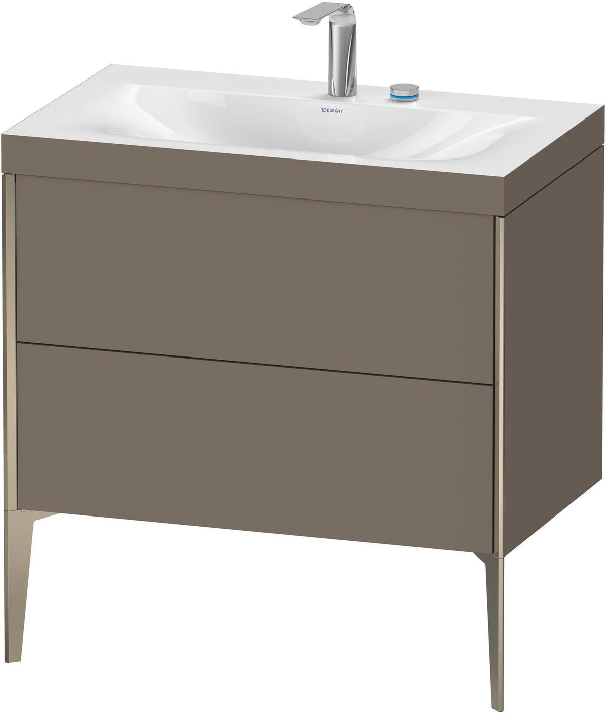 DURAVIT XViu c-bonded Waschtischset 800 mm bodenstehend mit 2 Auszügen und Tip-on Technik