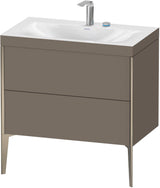 DURAVIT XViu c-bonded Waschtischset 800 mm bodenstehend mit 2 Auszügen und Tip-on Technik