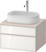 DURAVIT Zencha Konsolenwaschtischunterbau 650 mm Eiche Anthrazit mit Push-Open