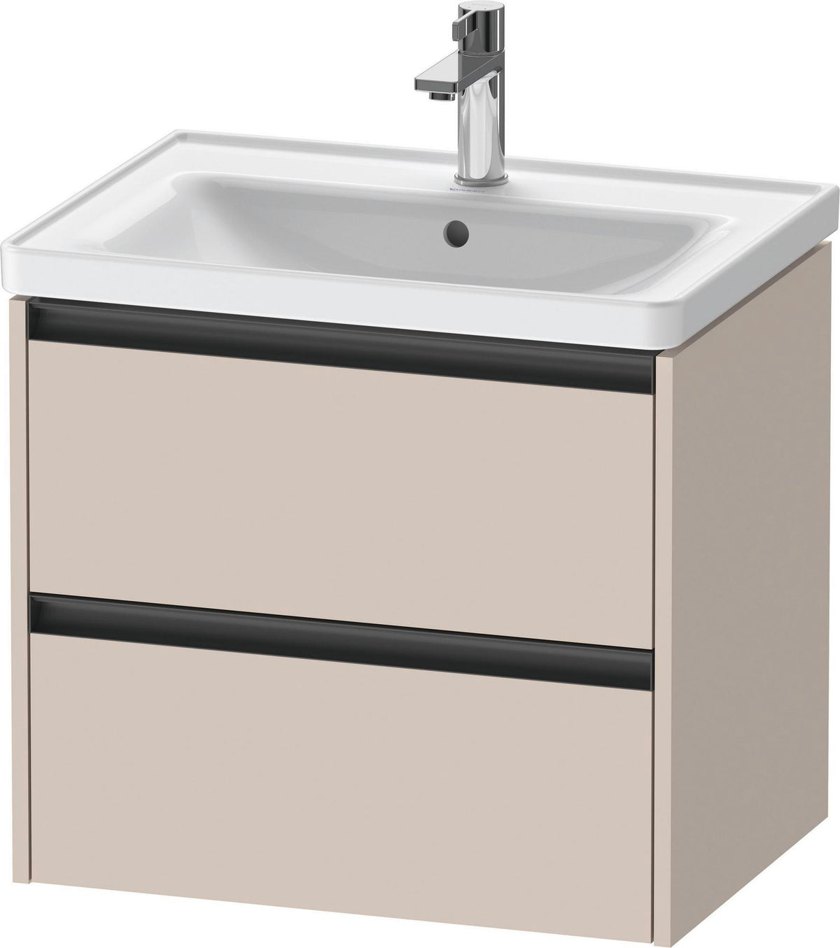 DURAVIT Ketho.2 Waschtischunterbau 634 mm betongrau matt mit 2 Schubkästen und Soft-Close
