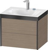 DURAVIT XViu Waschtischunterbauset 600 mm Eiche mit 2 Schubkästen und c-bonded Technologie