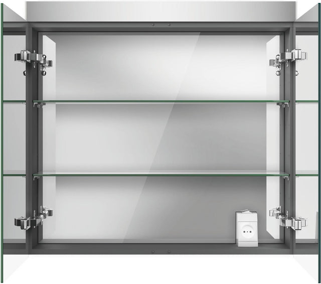 Duravit Spiegelschrank Licht & Spiegel BEST 7 810 mm mit LED-Beleuchtung, 2 Türen, weiß matt