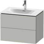 betongrau matt / Spanplatte / 2 Schubkästen